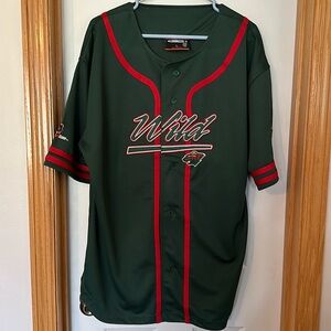 MN Wild baseball style jersey